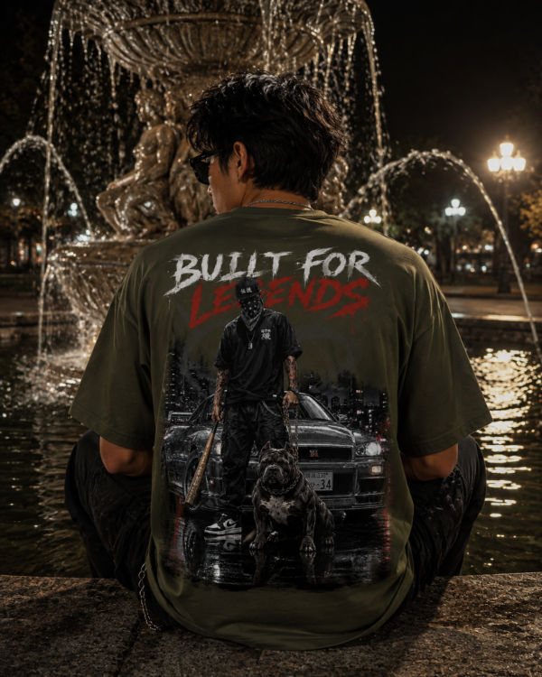 Built over olive Built For Legends Oversized Tee
