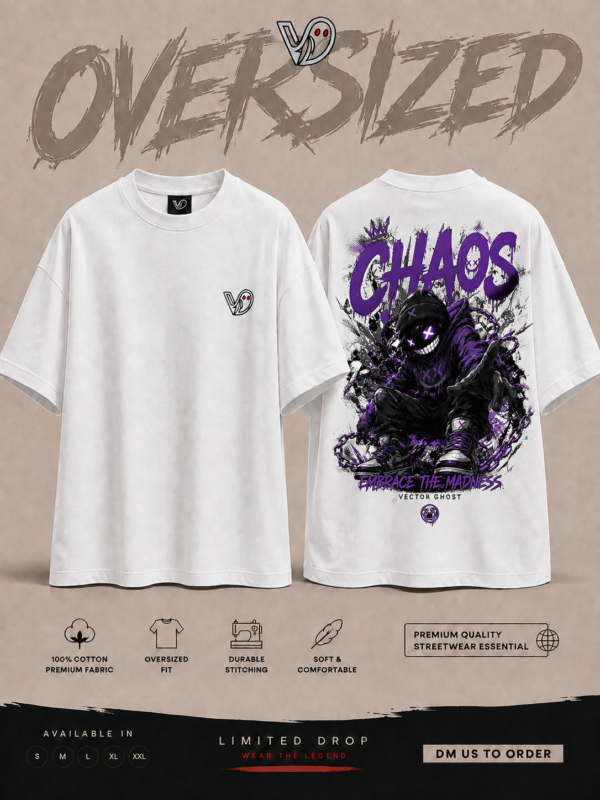 CHAOS 1 CHAOS Embrace The Madness Oversized Tee
