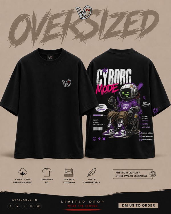 Cyborg Mode Oversized Tee