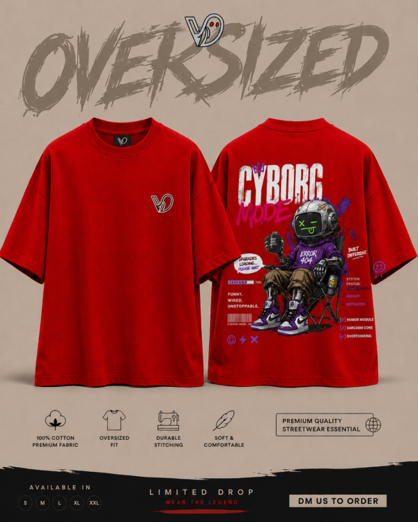 Cyborg Mode Oversized Tee