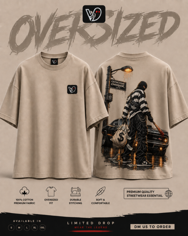 DODGE-1 Dodge Charger Thief Oversized Tee