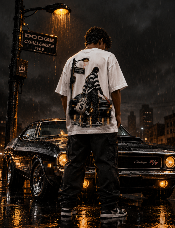 DODGE-2 Dodge Charger Thief Oversized Tee