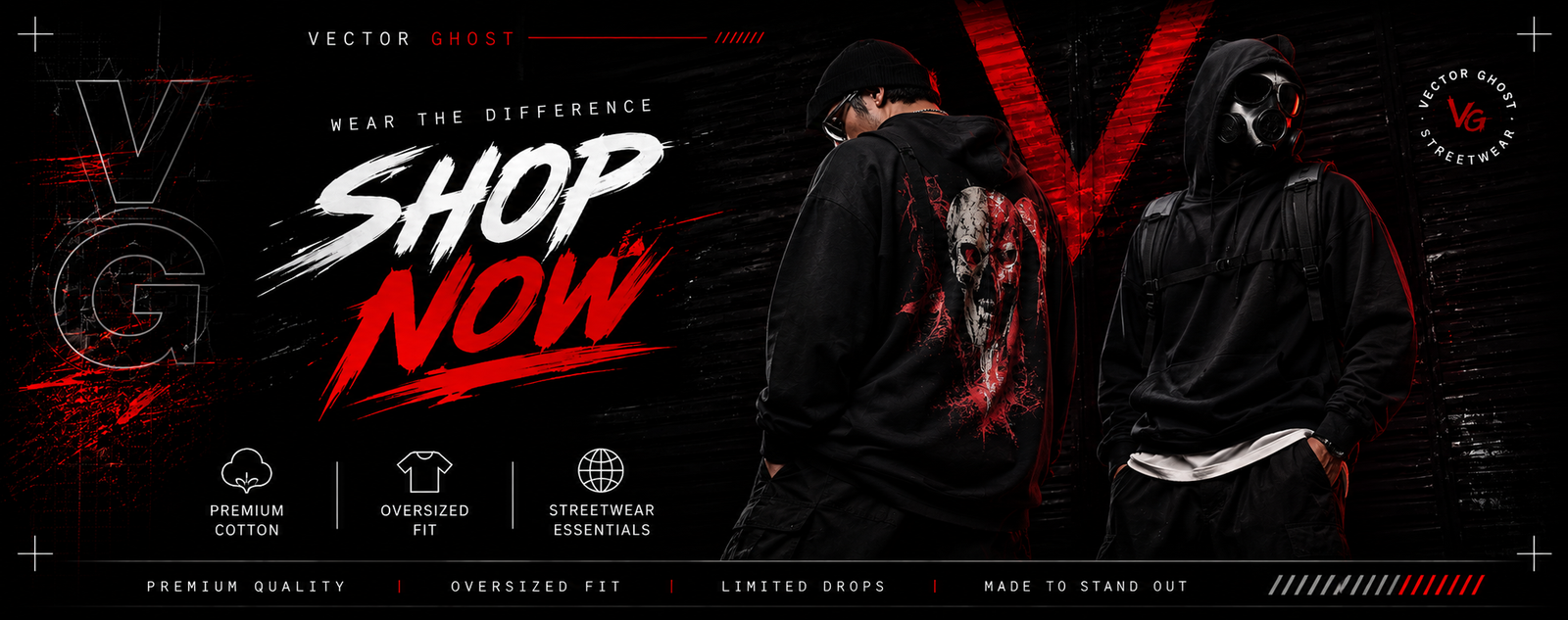 Vector Ghost Shop Banner